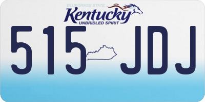KY license plate 515JDJ