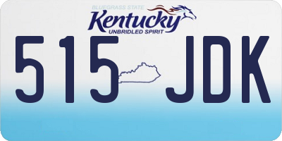 KY license plate 515JDK