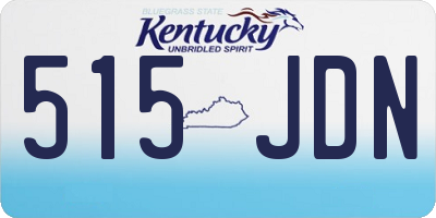 KY license plate 515JDN