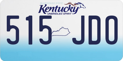 KY license plate 515JDO