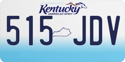 KY license plate 515JDV