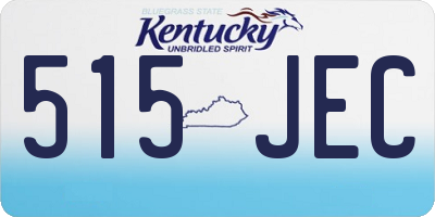 KY license plate 515JEC