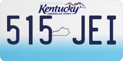 KY license plate 515JEI