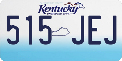 KY license plate 515JEJ