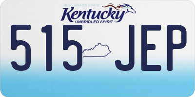 KY license plate 515JEP