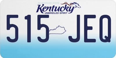 KY license plate 515JEQ