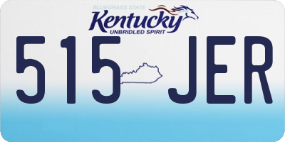 KY license plate 515JER