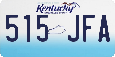 KY license plate 515JFA