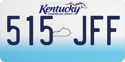 KY license plate 515JFF