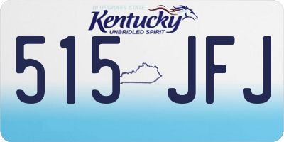 KY license plate 515JFJ