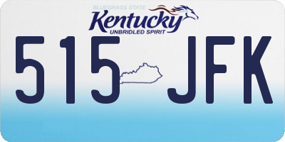 KY license plate 515JFK