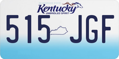 KY license plate 515JGF