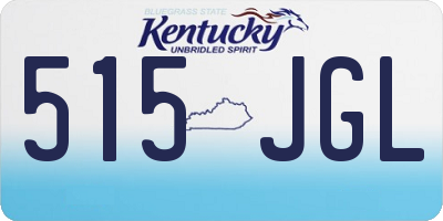 KY license plate 515JGL