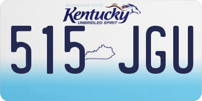 KY license plate 515JGU