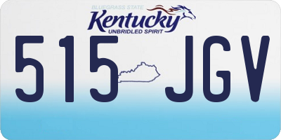 KY license plate 515JGV