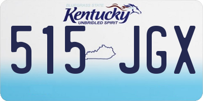 KY license plate 515JGX