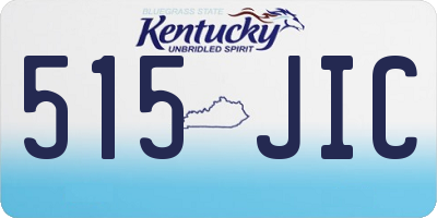KY license plate 515JIC