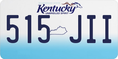 KY license plate 515JII