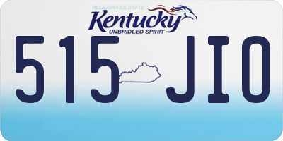 KY license plate 515JIO
