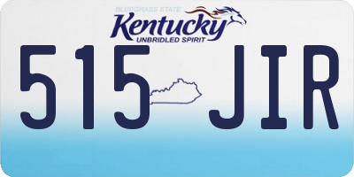 KY license plate 515JIR