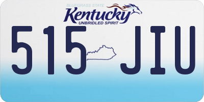 KY license plate 515JIU