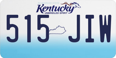 KY license plate 515JIW