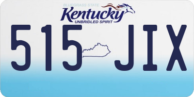 KY license plate 515JIX