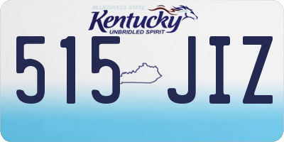 KY license plate 515JIZ