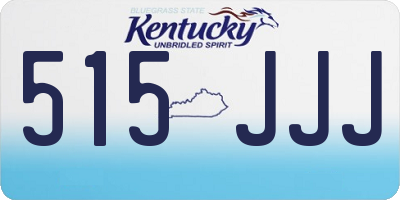 KY license plate 515JJJ