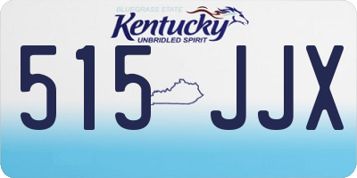 KY license plate 515JJX
