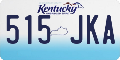 KY license plate 515JKA