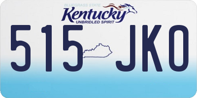 KY license plate 515JKO