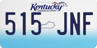 KY license plate 515JNF