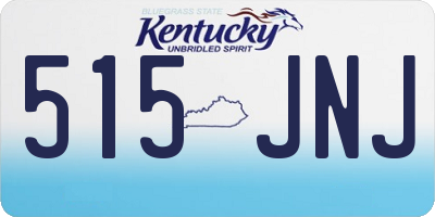 KY license plate 515JNJ