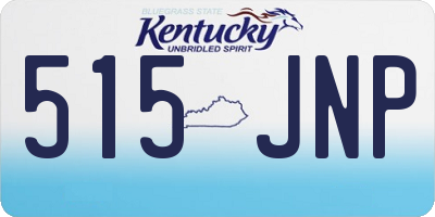 KY license plate 515JNP
