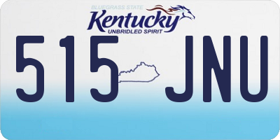 KY license plate 515JNU
