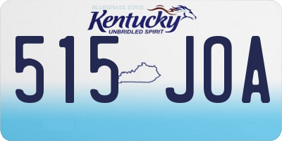 KY license plate 515JOA