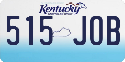 KY license plate 515JOB