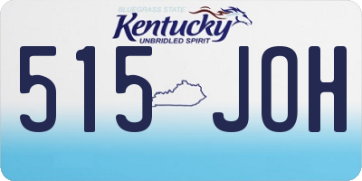 KY license plate 515JOH