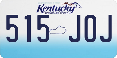 KY license plate 515JOJ