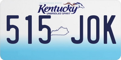 KY license plate 515JOK
