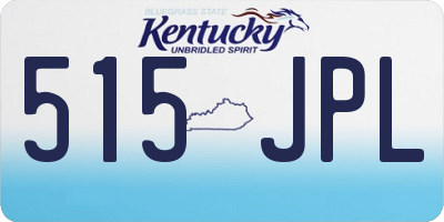 KY license plate 515JPL