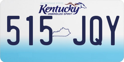 KY license plate 515JQY