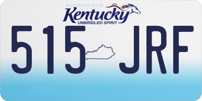 KY license plate 515JRF