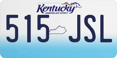 KY license plate 515JSL