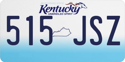 KY license plate 515JSZ