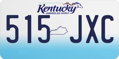 KY license plate 515JXC