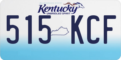 KY license plate 515KCF