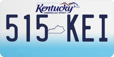 KY license plate 515KEI