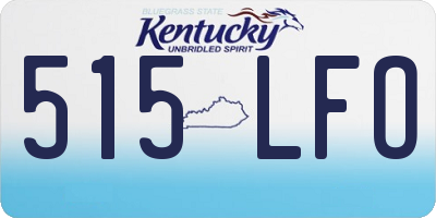 KY license plate 515LFO